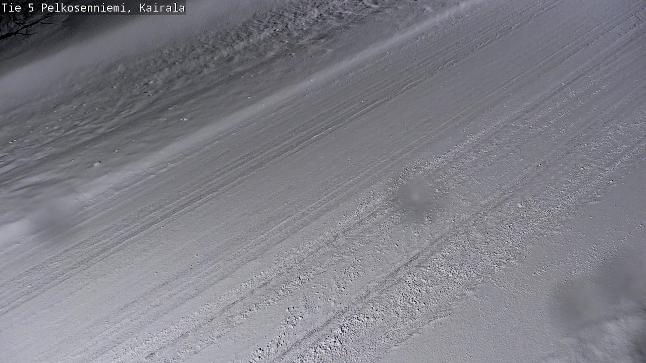 Weather Camera Image Road 5 Pelkosenniemi, Kairala, Pelkosenniemi, Lappi