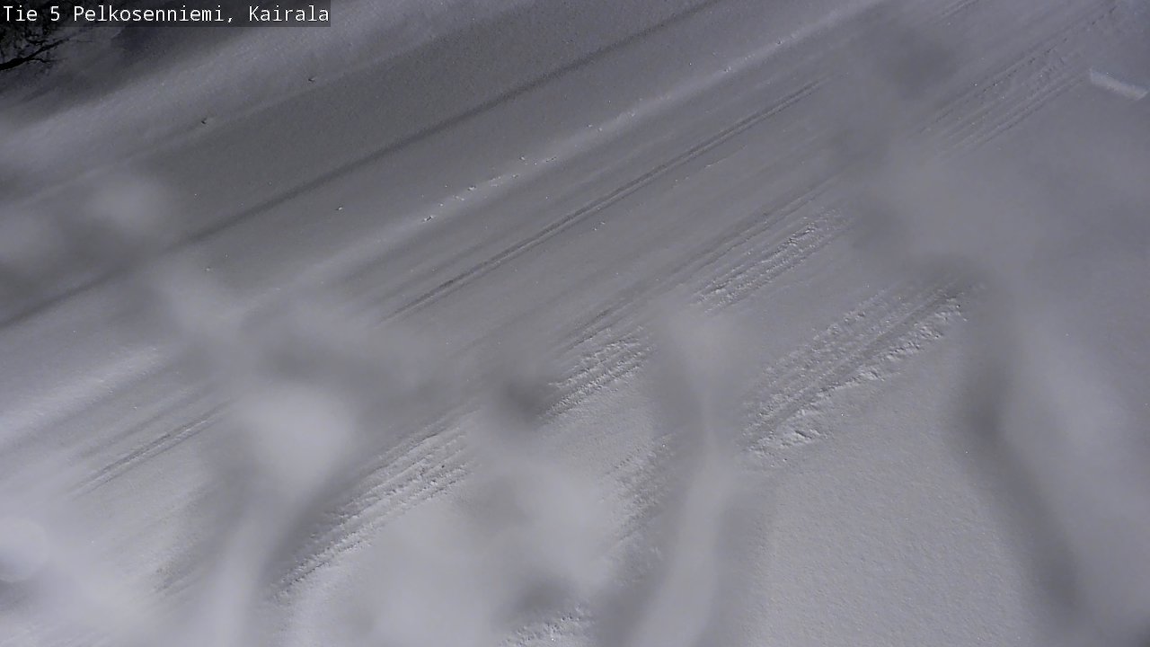 Weather Camera Image Road 5 Pelkosenniemi, Kairala, Pelkosenniemi, Lappi