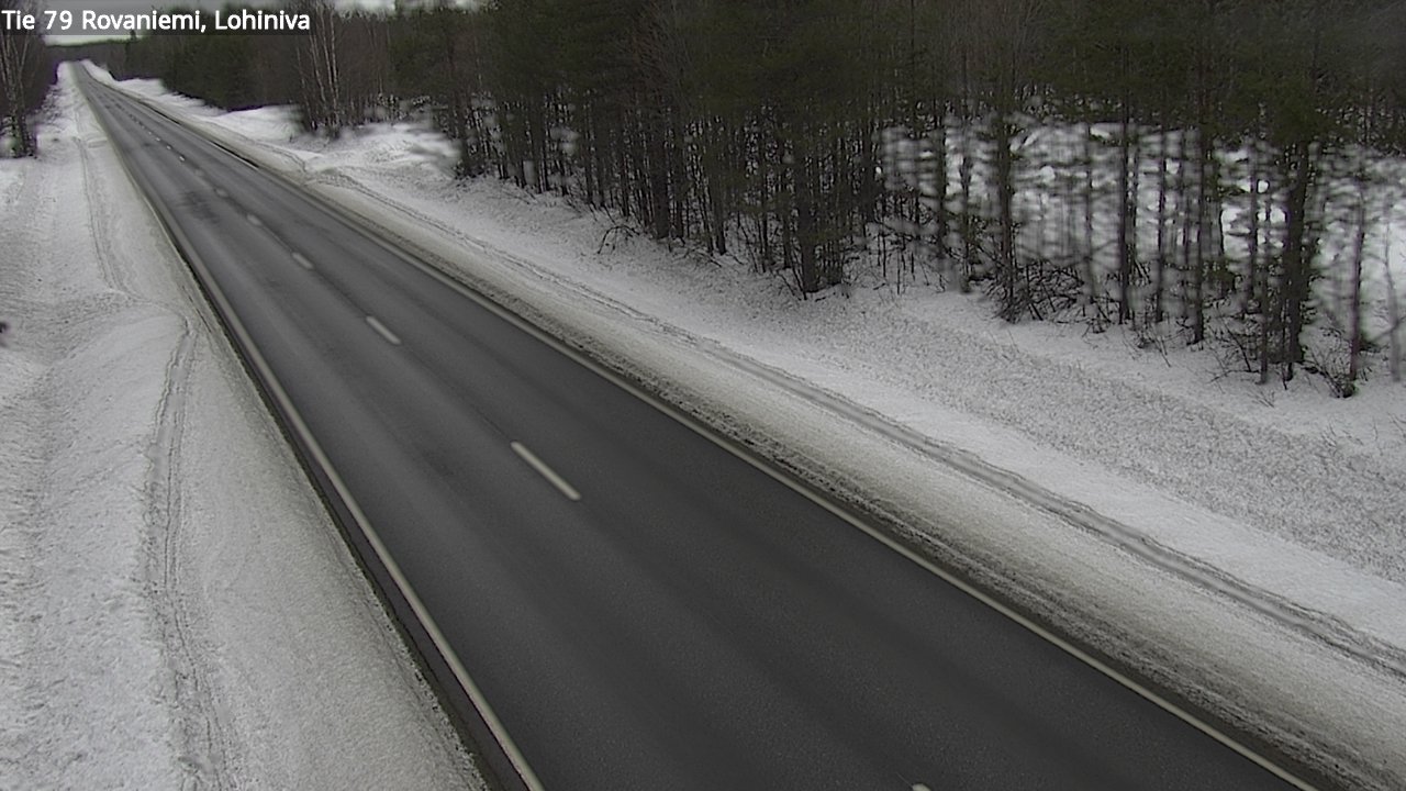 Weather Camera Image Väg 79 Rovaniemi Lohiniva, Rovaniemi, Lappi