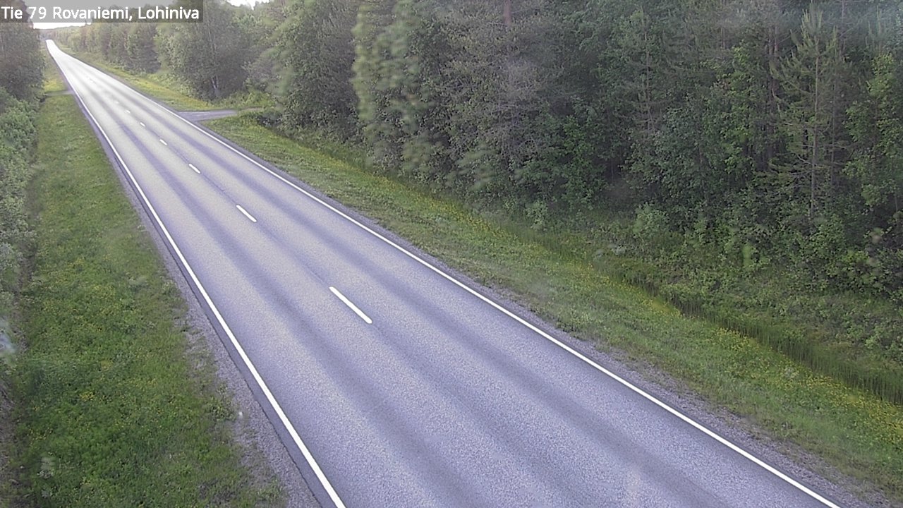 Weather Camera Image Väg 79 Rovaniemi Lohiniva, Rovaniemi, Lappi