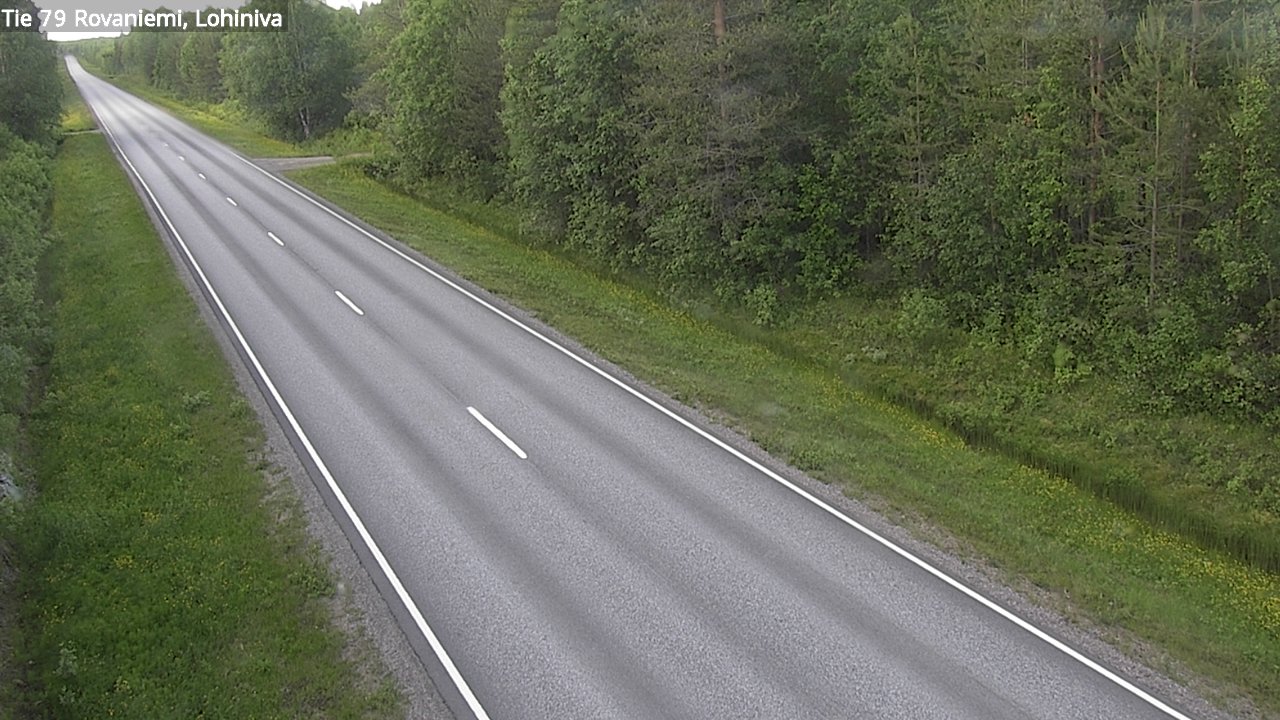 Weather Camera Image Väg 79 Rovaniemi Lohiniva, Rovaniemi, Lappi