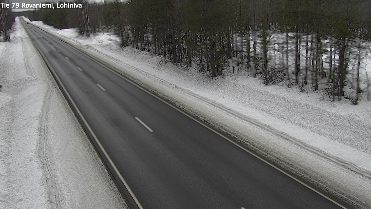 Weather Camera Image Väg 79 Rovaniemi Lohiniva, Rovaniemi, Lappi