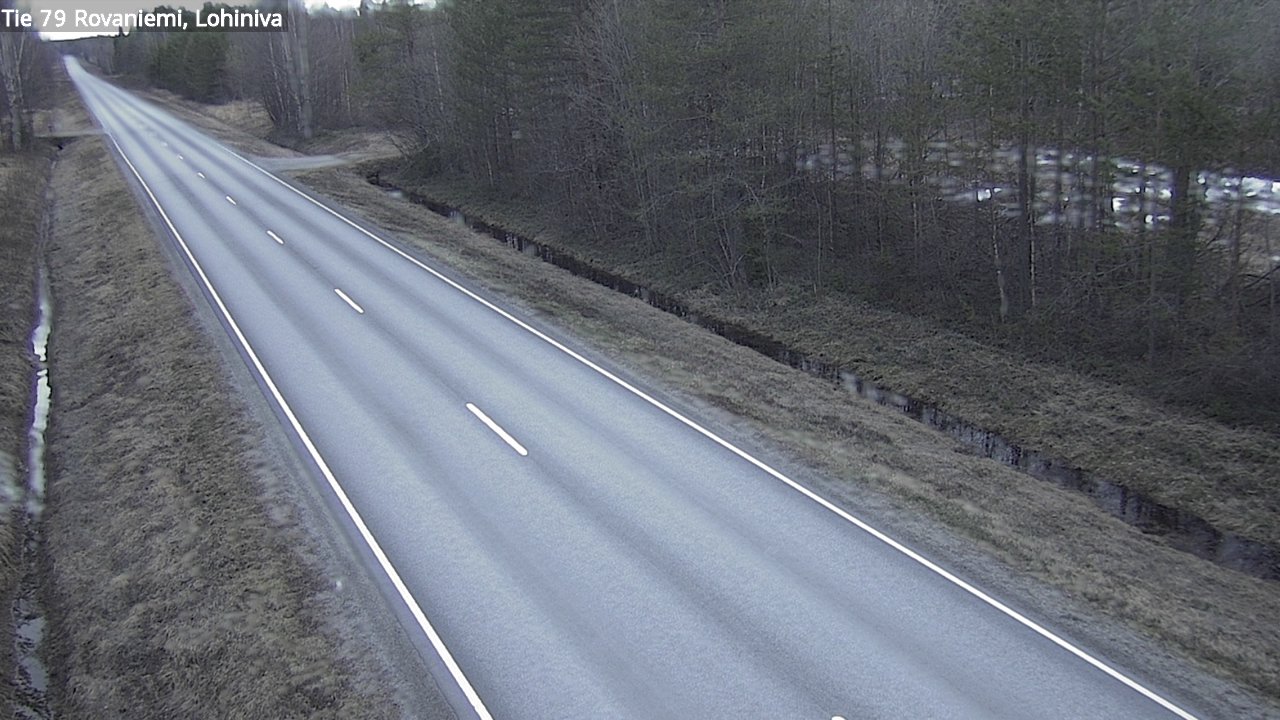 Weather Camera Image Väg 79 Rovaniemi Lohiniva, Rovaniemi, Lappi