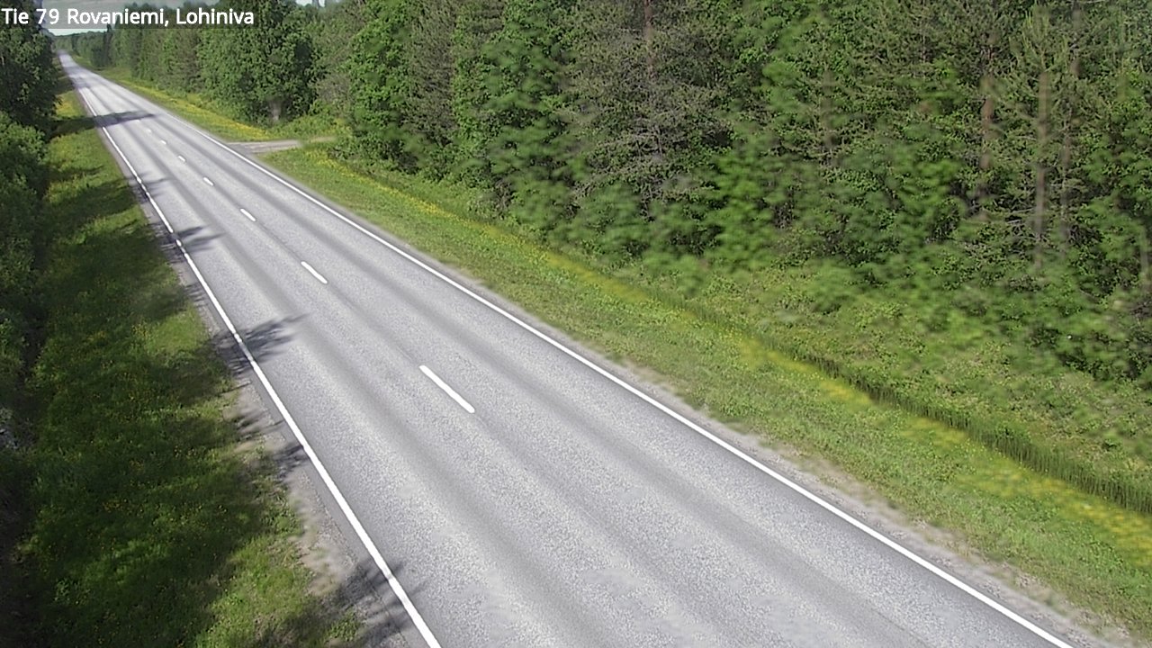 Weather Camera Image Väg 79 Rovaniemi Lohiniva, Rovaniemi, Lappi