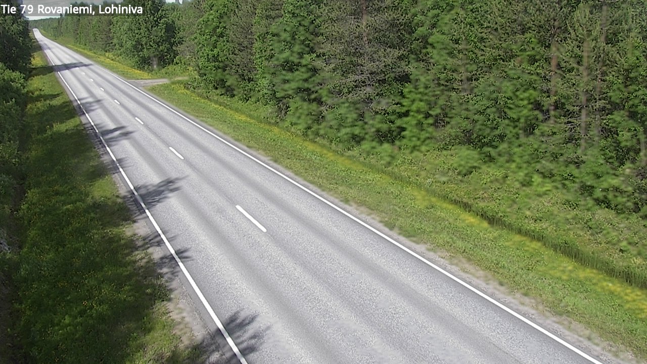 Weather Camera Image Väg 79 Rovaniemi Lohiniva, Rovaniemi, Lappi