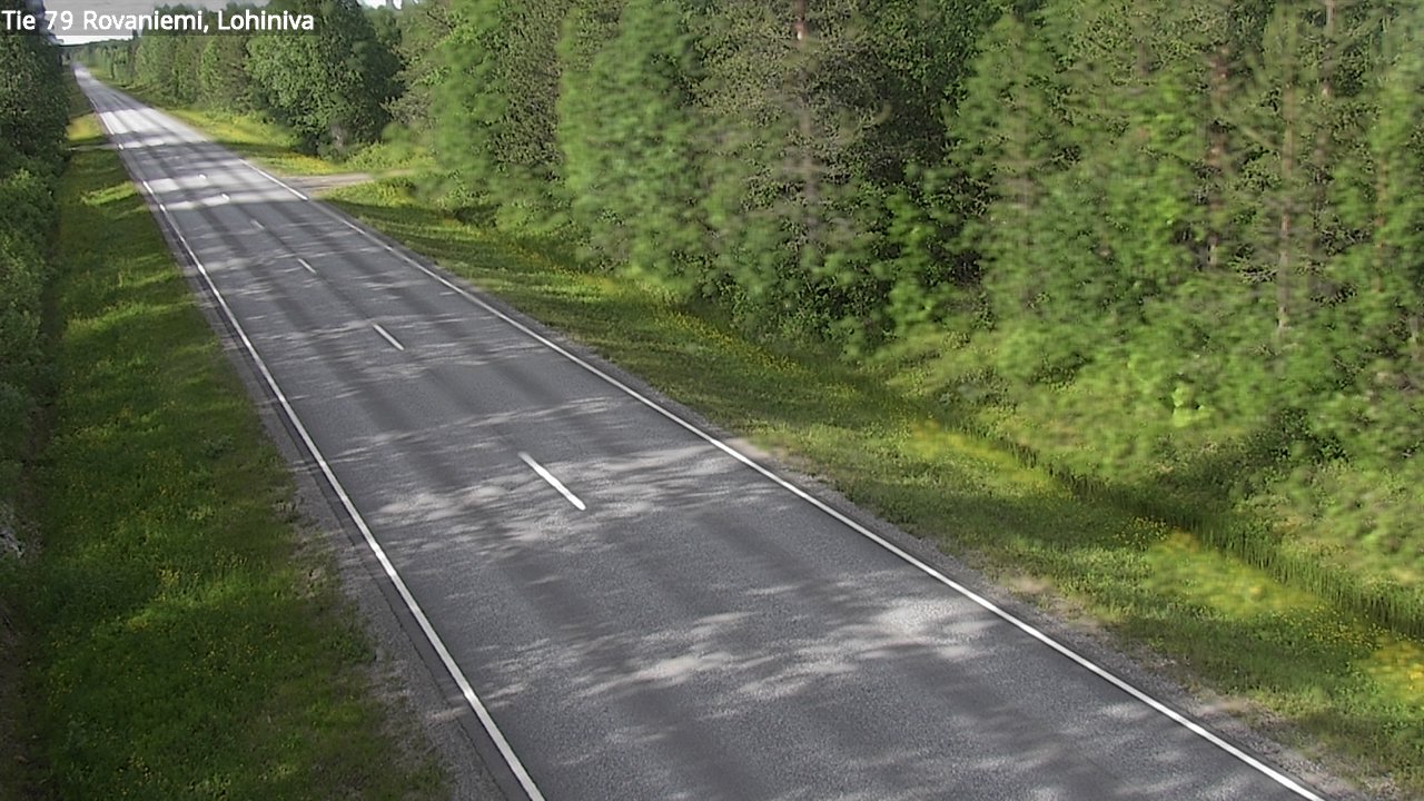 Weather Camera Image Väg 79 Rovaniemi Lohiniva, Rovaniemi, Lappi