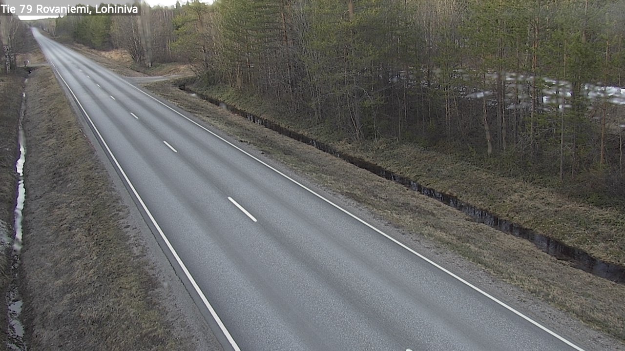 Weather Camera Image Väg 79 Rovaniemi Lohiniva, Rovaniemi, Lappi