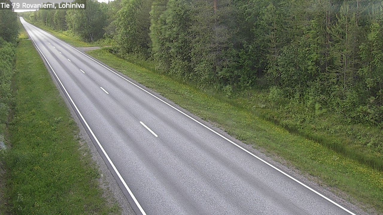 Weather Camera Image Väg 79 Rovaniemi Lohiniva, Rovaniemi, Lappi