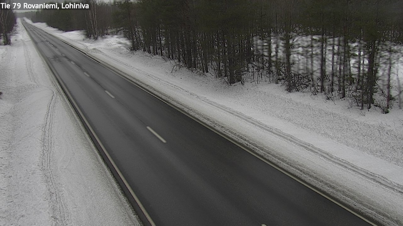 Weather Camera Image Väg 79 Rovaniemi Lohiniva, Rovaniemi, Lappi