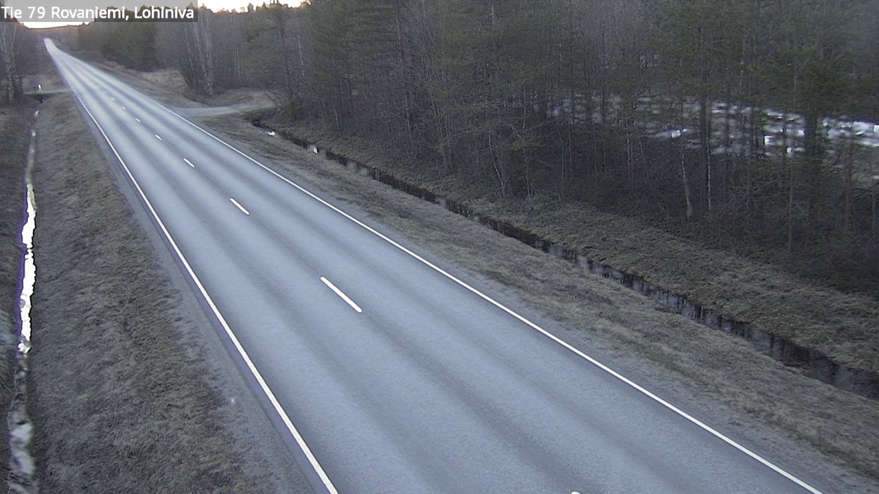 Weather Camera Image Road 79 Rovaniemi Lohiniva, Rovaniemi, Lappi