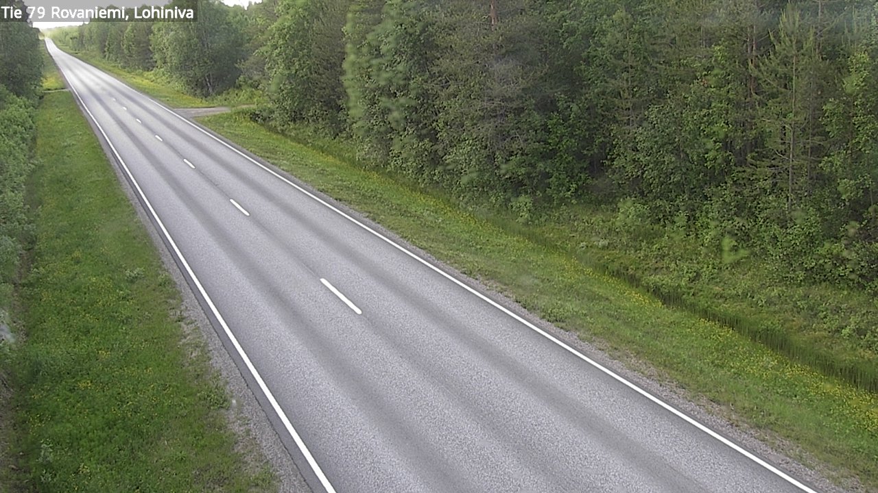 Weather Camera Image Väg 79 Rovaniemi Lohiniva, Rovaniemi, Lappi