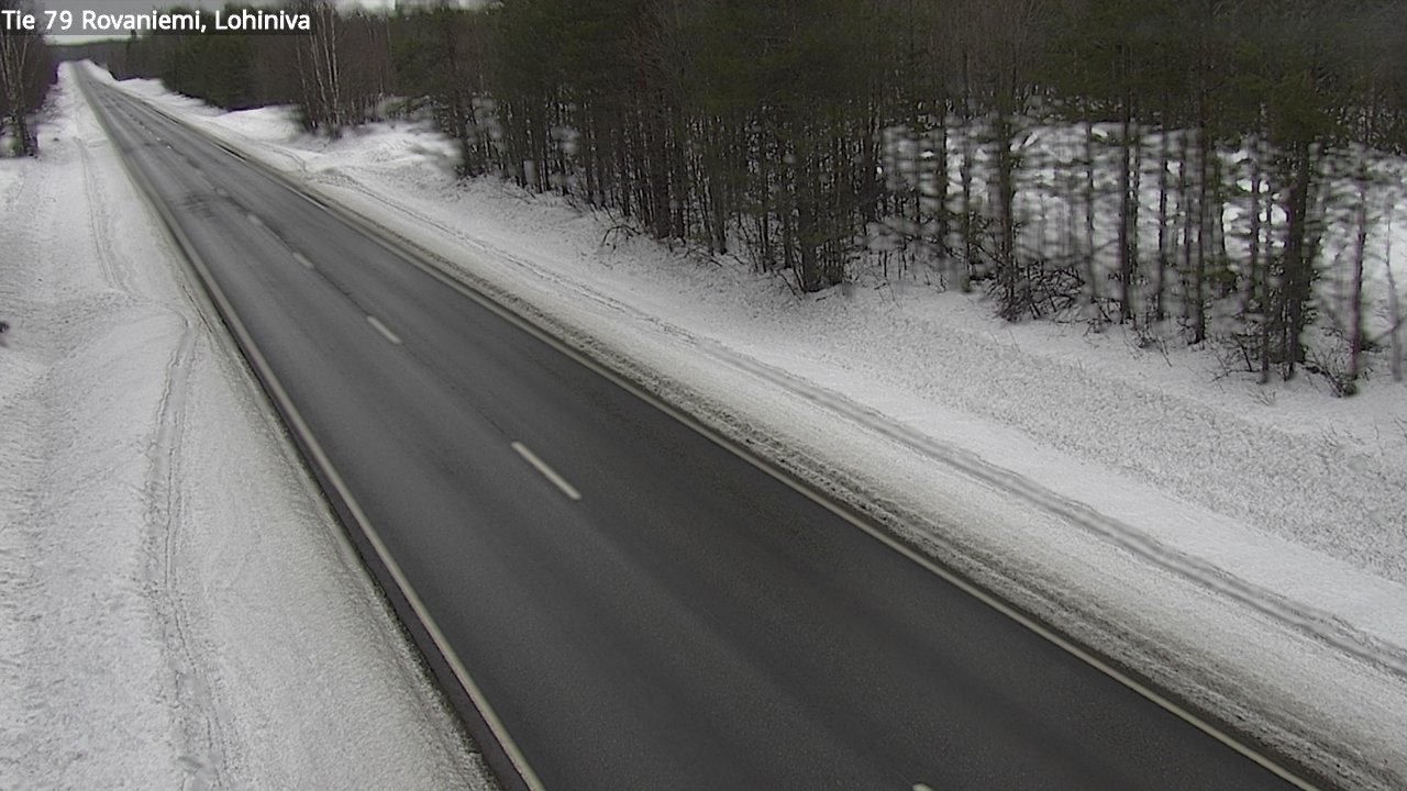 Weather Camera Image Väg 79 Rovaniemi Lohiniva, Rovaniemi, Lappi