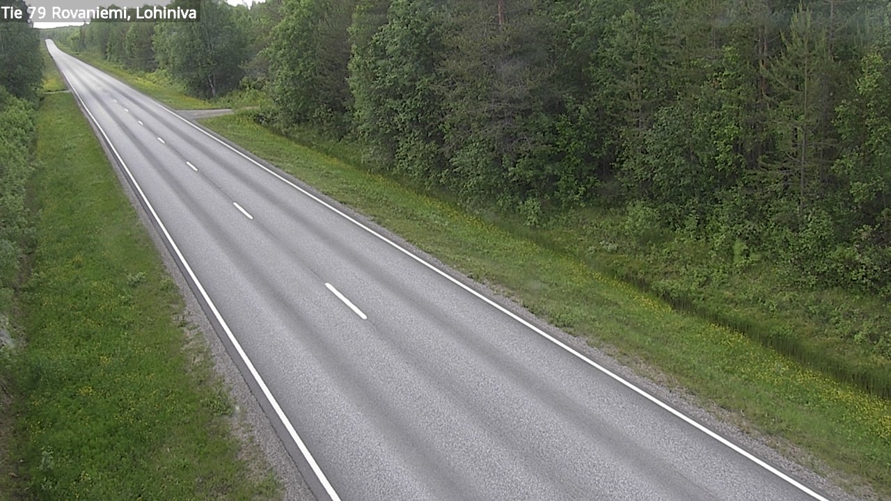 Weather Camera Image Väg 79 Rovaniemi Lohiniva, Rovaniemi, Lappi