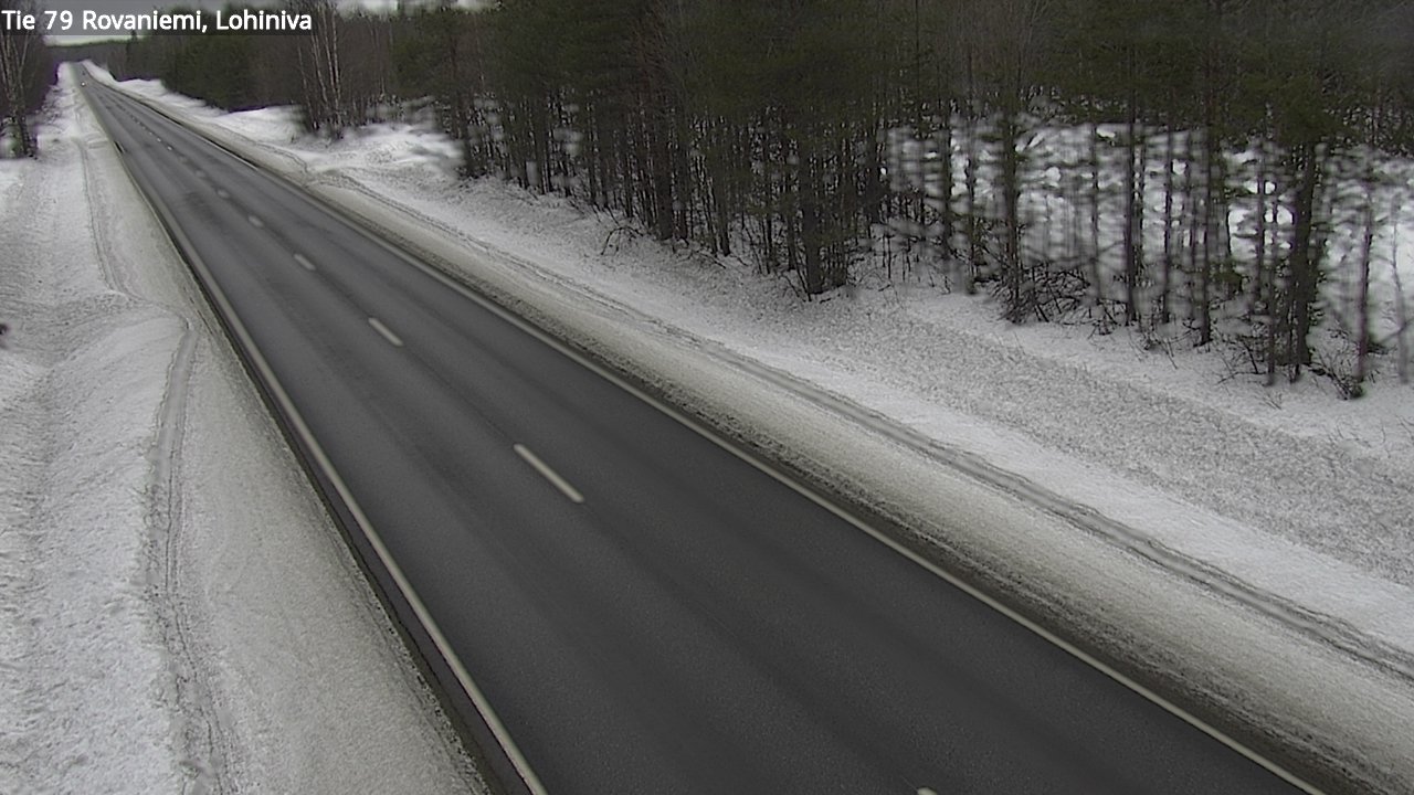 Weather Camera Image Väg 79 Rovaniemi Lohiniva, Rovaniemi, Lappi