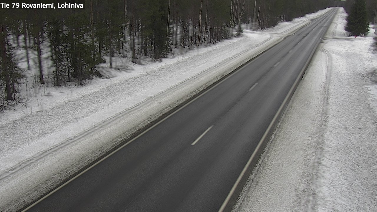 Weather Camera Image Väg 79 Rovaniemi Lohiniva, Rovaniemi, Lappi