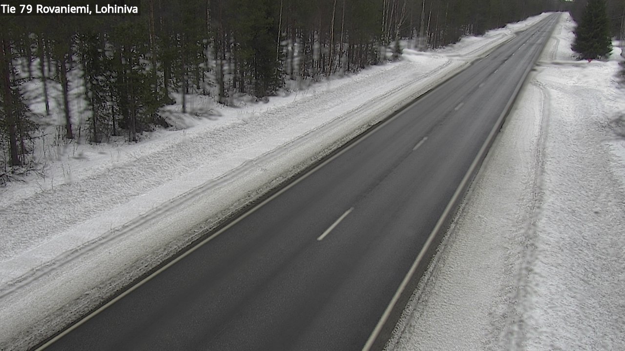 Weather Camera Image Väg 79 Rovaniemi Lohiniva, Rovaniemi, Lappi