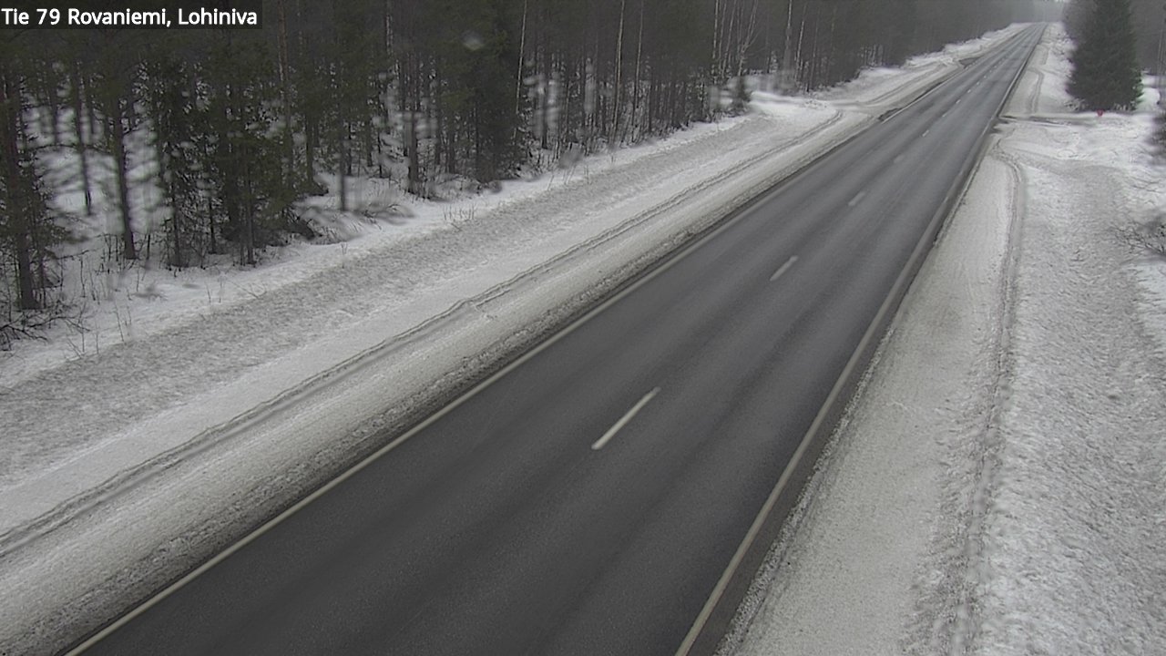 Weather Camera Image Väg 79 Rovaniemi Lohiniva, Rovaniemi, Lappi