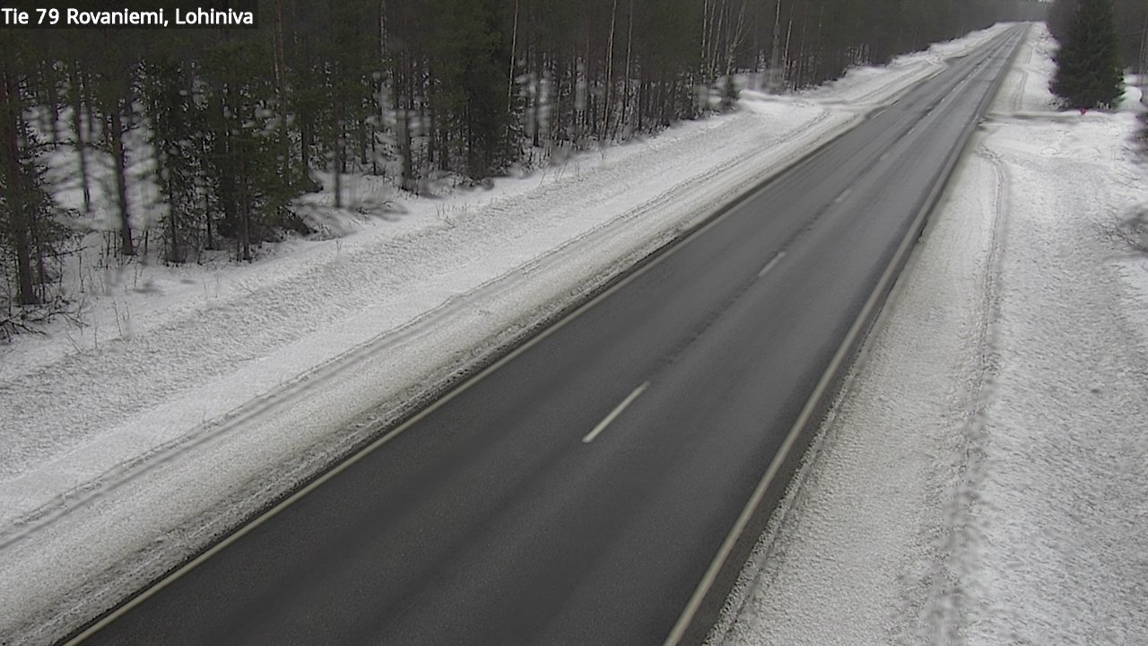 Weather Camera Image Väg 79 Rovaniemi Lohiniva, Rovaniemi, Lappi