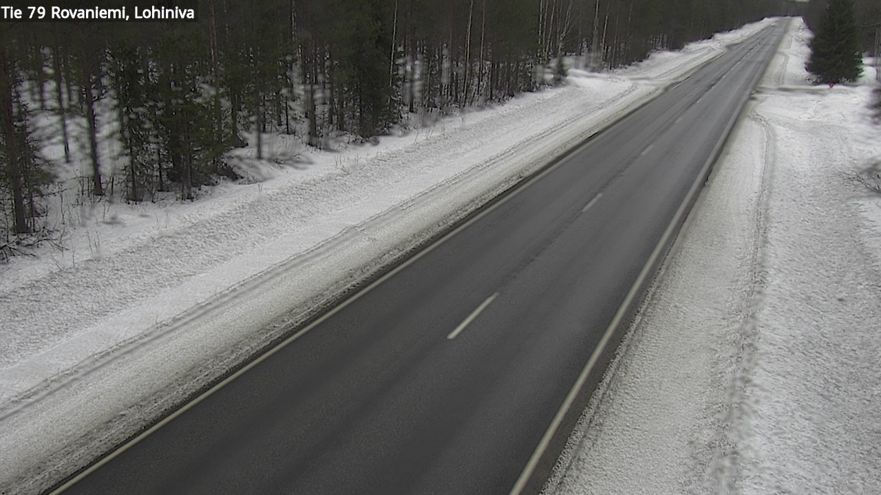 Weather Camera Image Väg 79 Rovaniemi Lohiniva, Rovaniemi, Lappi