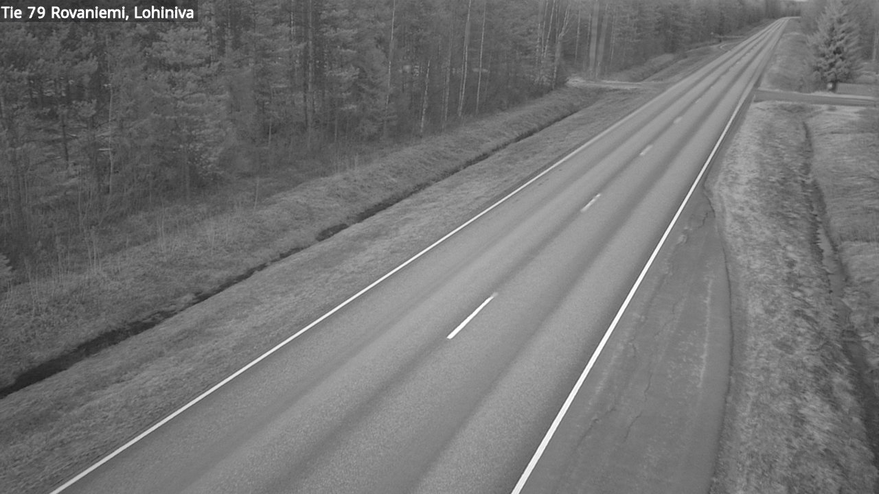 Weather Camera Image Väg 79 Rovaniemi Lohiniva, Rovaniemi, Lappi