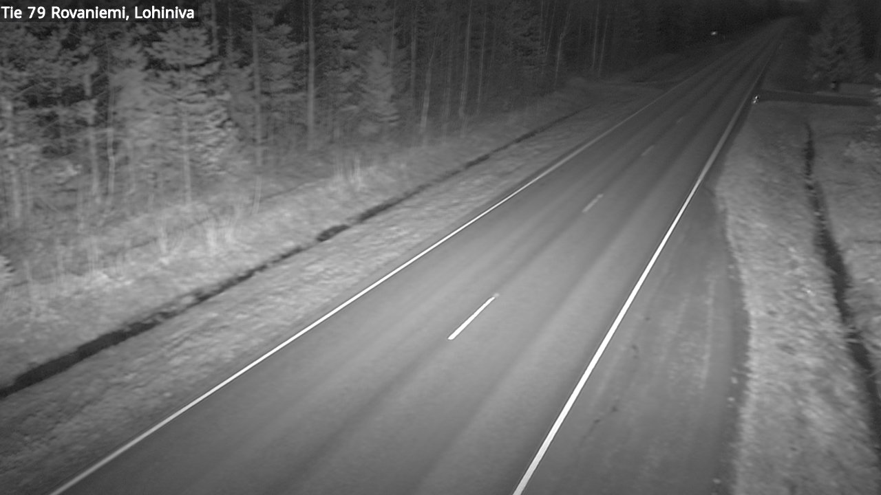 Weather Camera Image Väg 79 Rovaniemi Lohiniva, Rovaniemi, Lappi