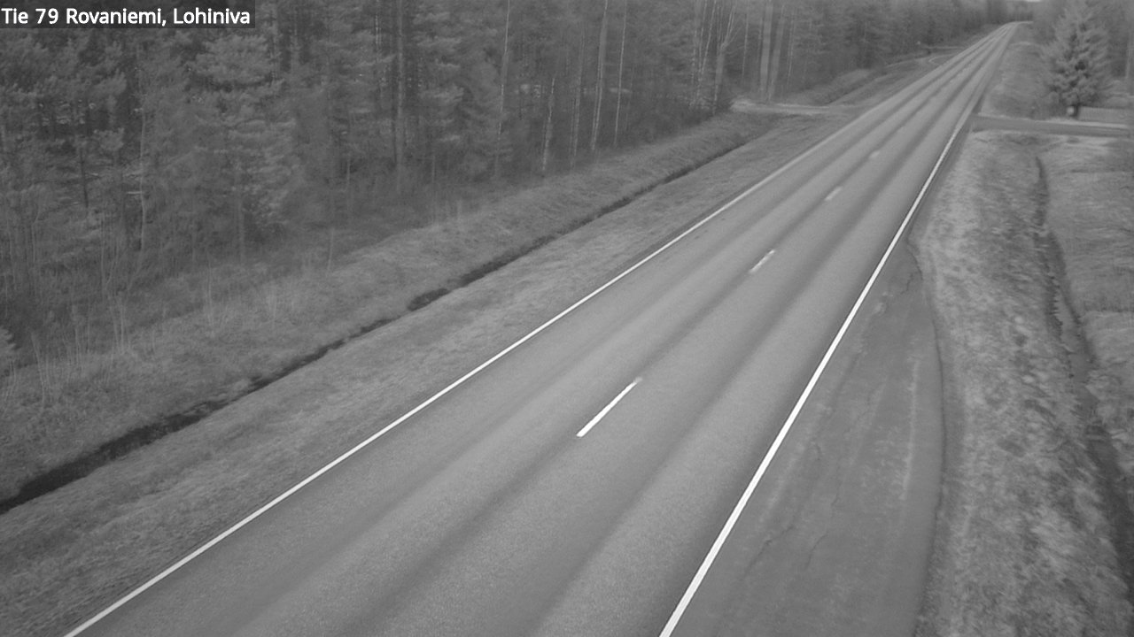 Weather Camera Image Väg 79 Rovaniemi Lohiniva, Rovaniemi, Lappi