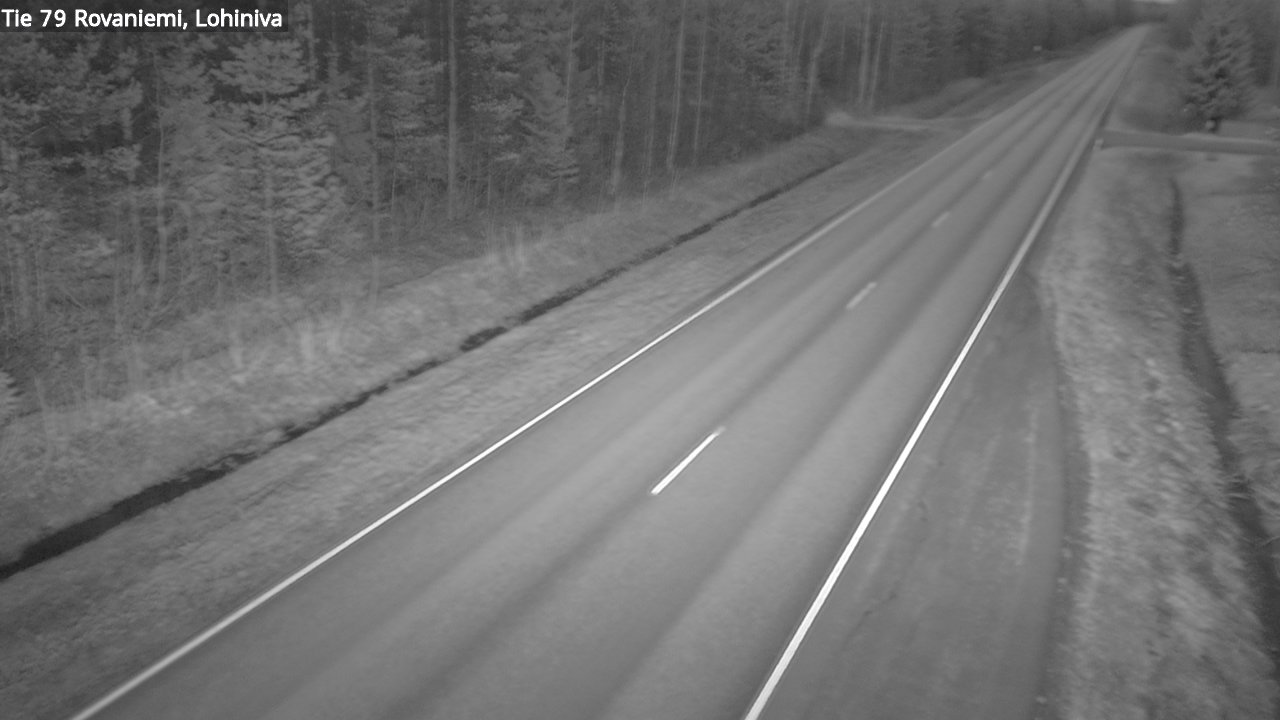Weather Camera Image Väg 79 Rovaniemi Lohiniva, Rovaniemi, Lappi