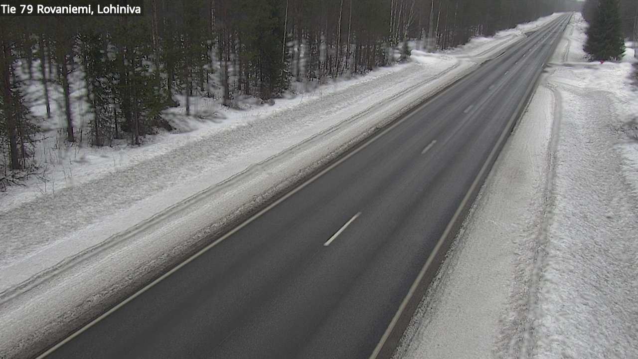 Weather Camera Image Väg 79 Rovaniemi Lohiniva, Rovaniemi, Lappi