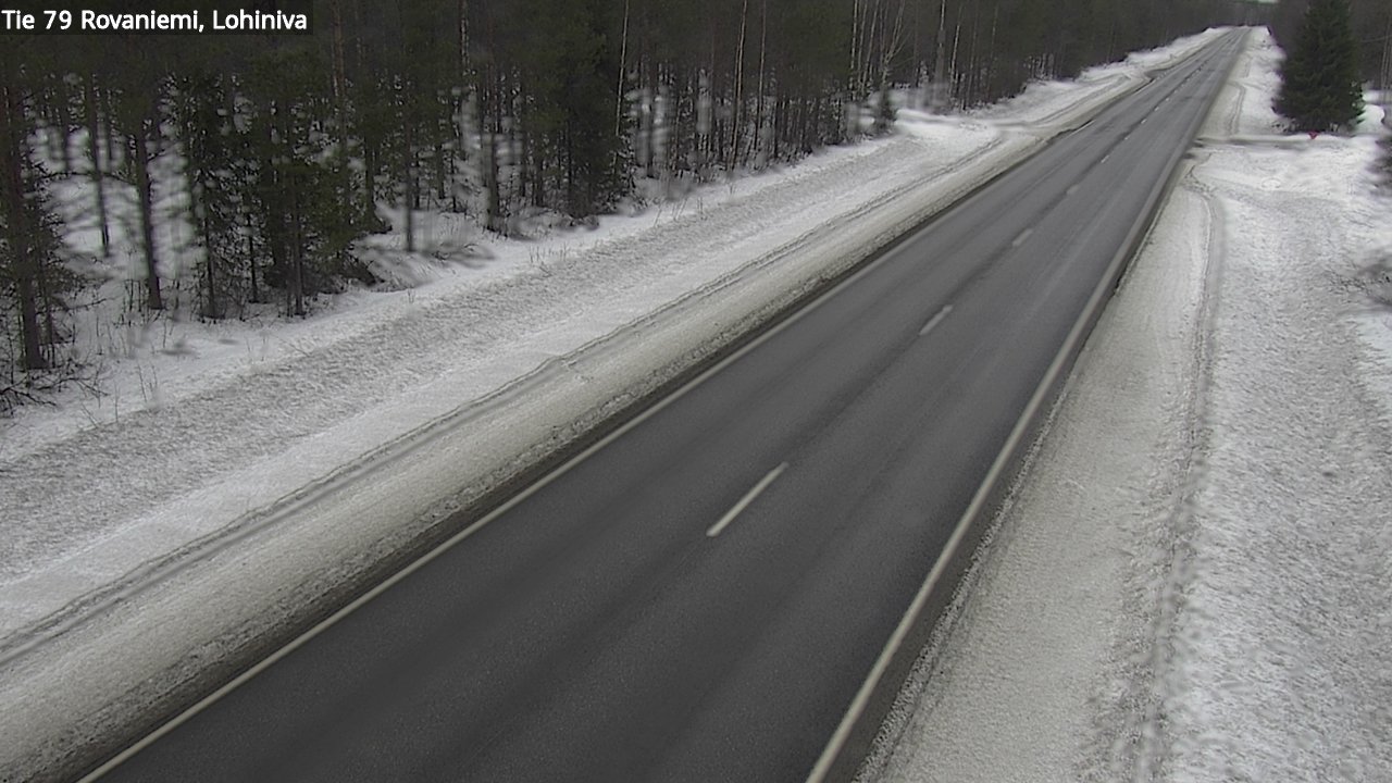 Weather Camera Image Road 79 Rovaniemi Lohiniva, Rovaniemi, Lappi