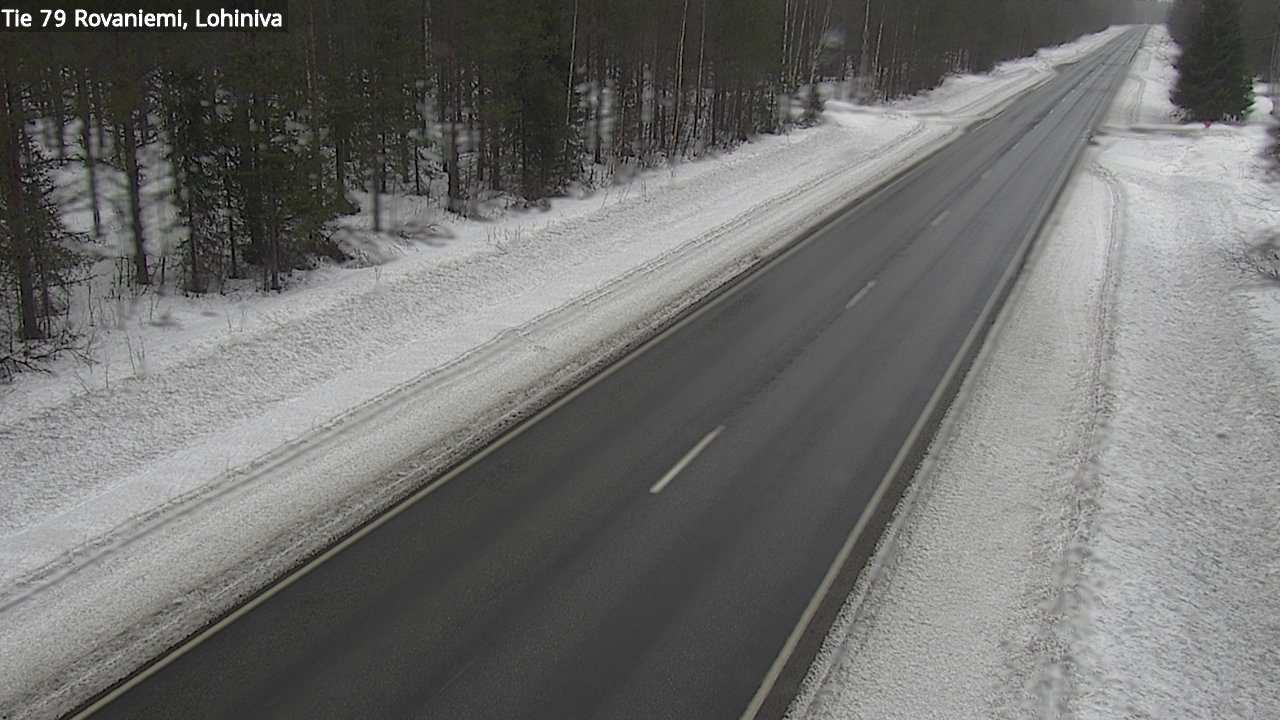 Weather Camera Image Väg 79 Rovaniemi Lohiniva, Rovaniemi, Lappi