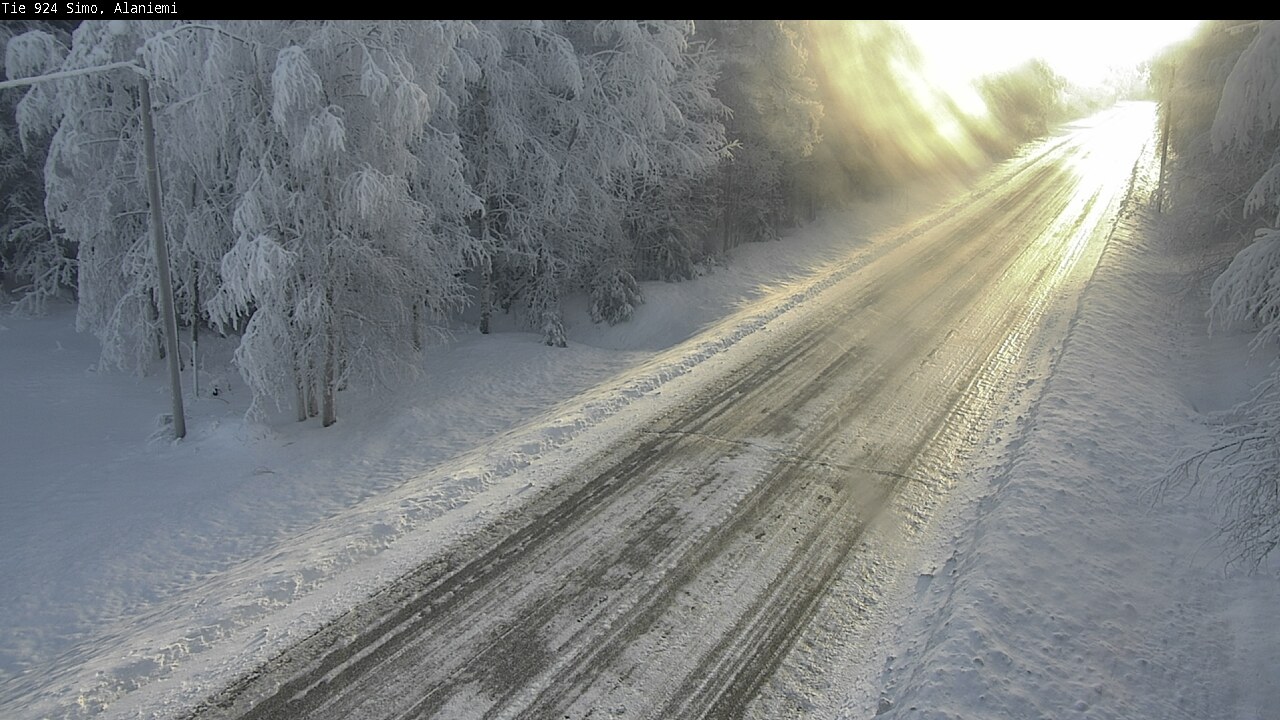 Kelikamerat Kuva Tie 924 Simo, Alaniemi, Simo, Lappi