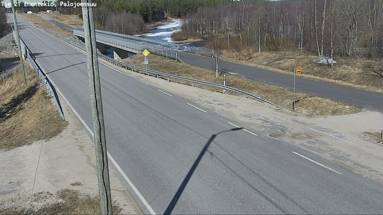 Weather Camera Image Road 21 Enontekiö, Palojoensuu, Enontekiö, Lappi