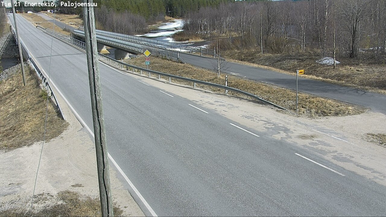 Weather Camera Image Road 21 Enontekiö, Palojoensuu, Enontekiö, Lappi