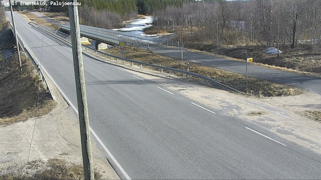 Weather Camera Image Road 21 Enontekiö, Palojoensuu, Enontekiö, Lappi