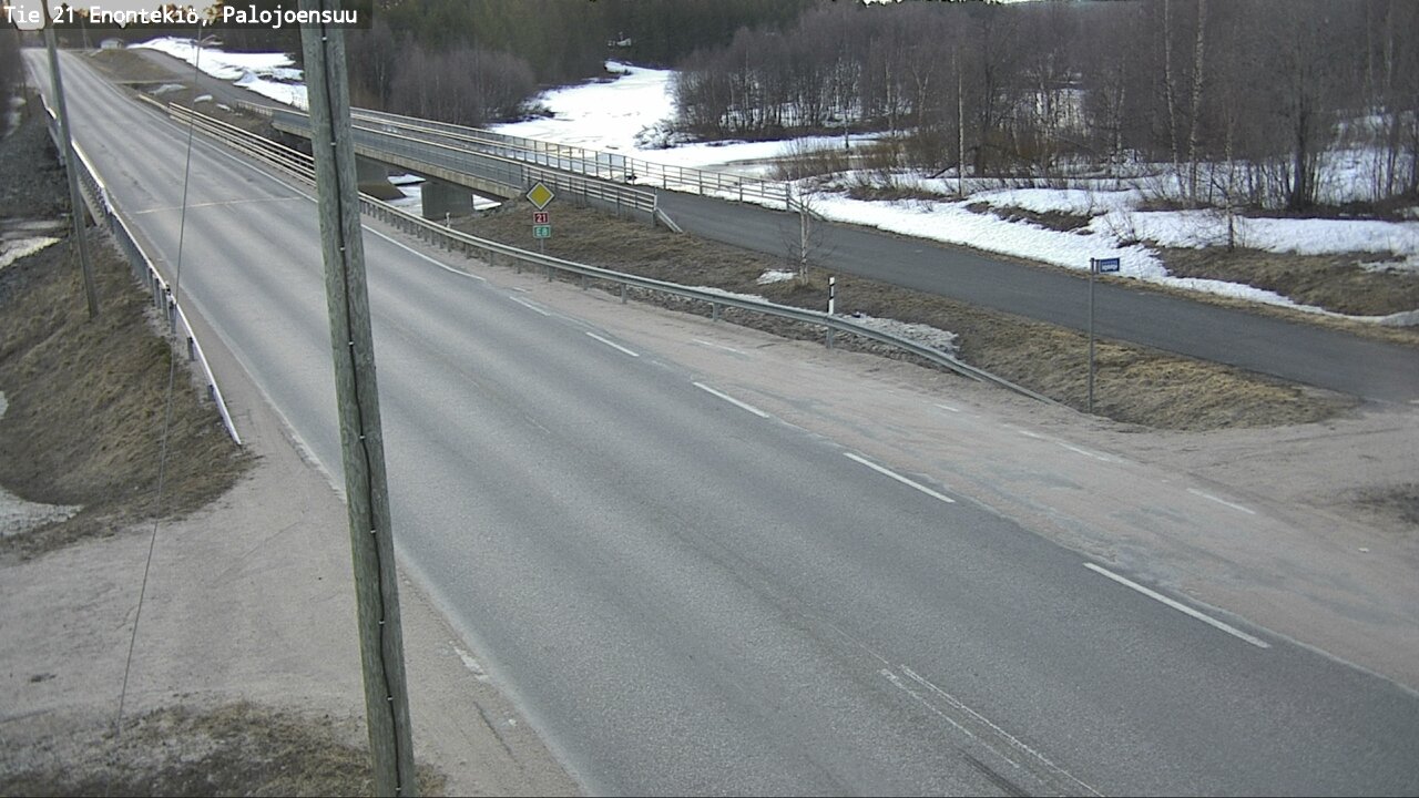 Weather Camera Image Road 21 Enontekiö, Palojoensuu, Enontekiö, Lappi