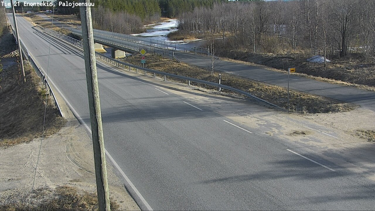 Weather Camera Image Road 21 Enontekiö, Palojoensuu, Enontekiö, Lappi