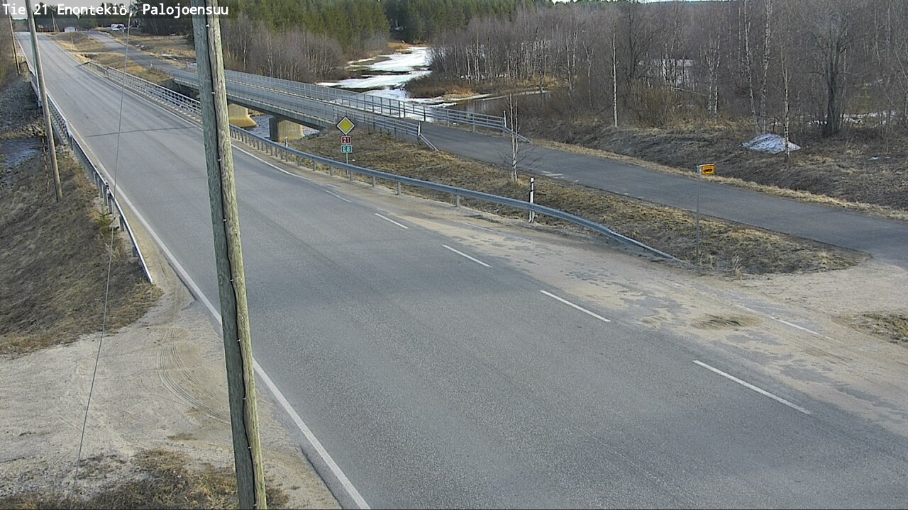 Weather Camera Image Road 21 Enontekiö, Palojoensuu, Enontekiö, Lappi