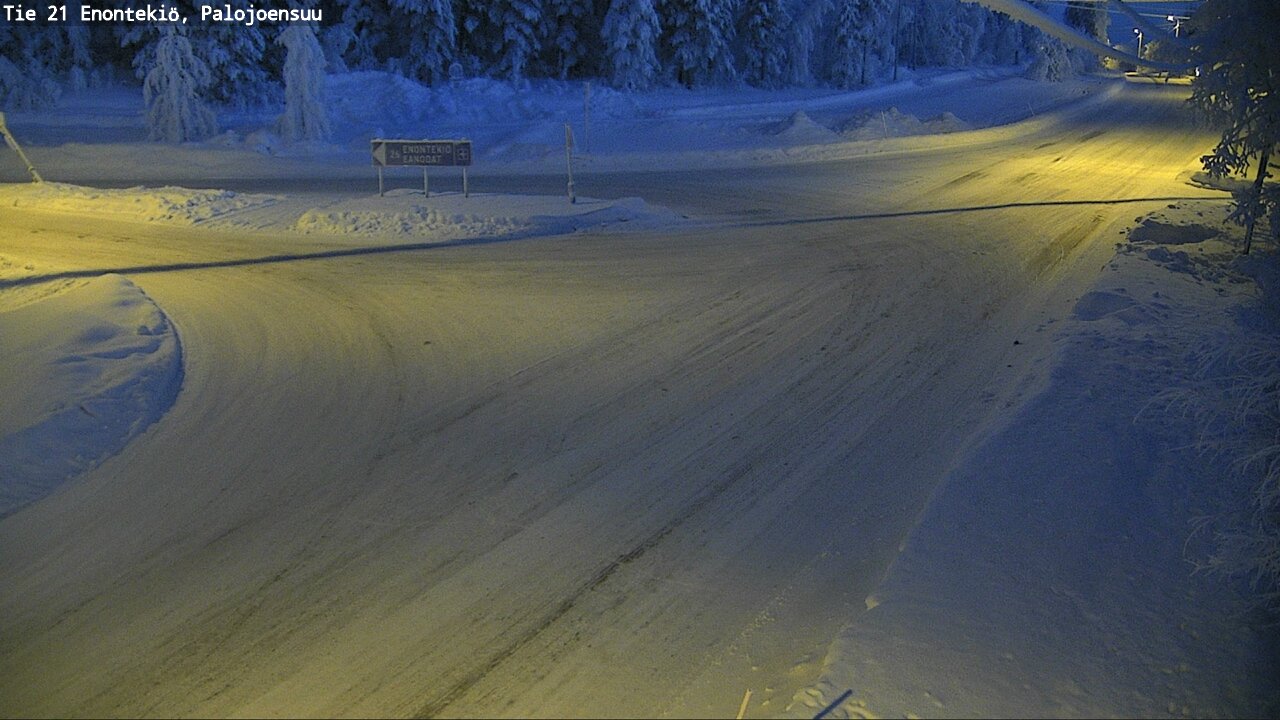 Weather Camera Image Road 21 Enontekiö, Palojoensuu, Enontekiö, Lappi
