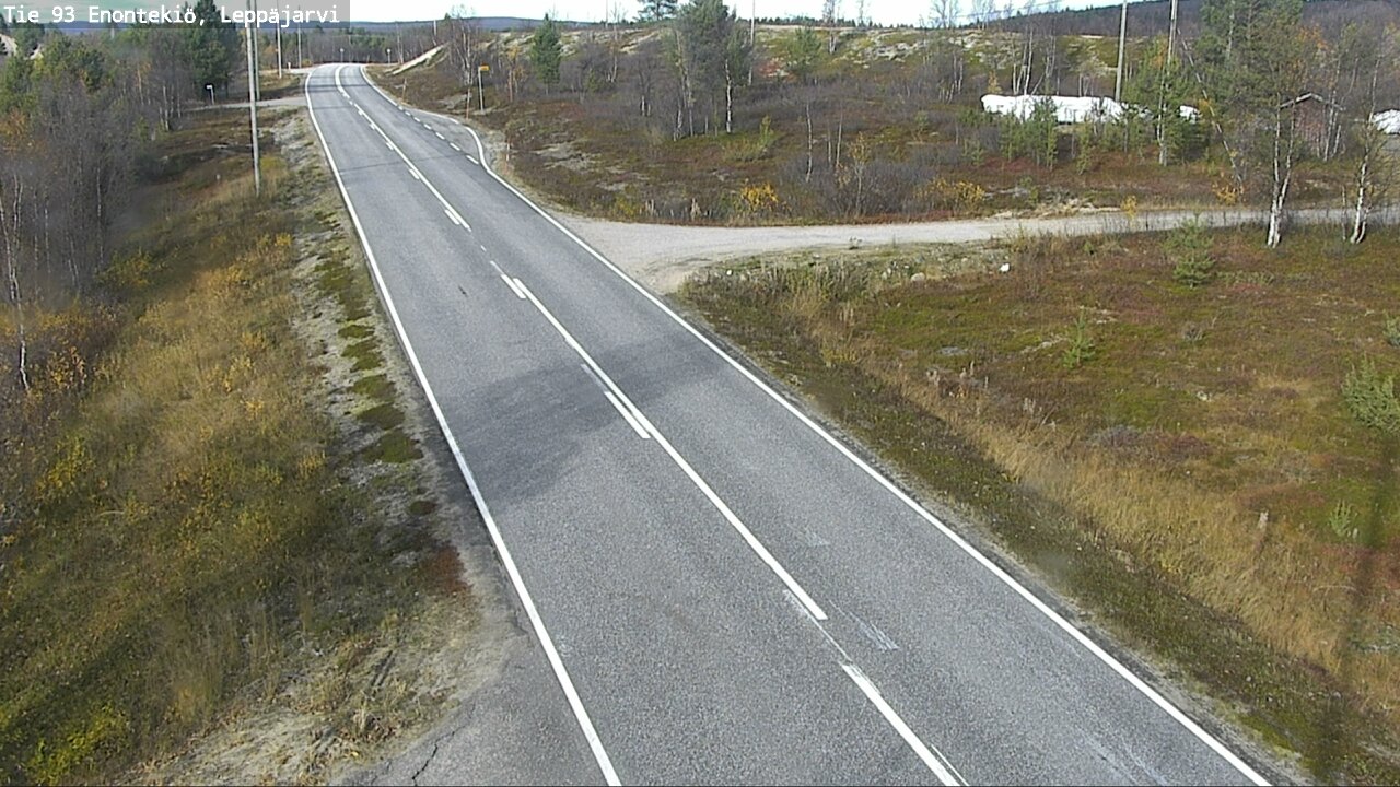 Weather Camera Image Väg 93 Enontekis, Leppäjärvi, Enontekiö, Lappi