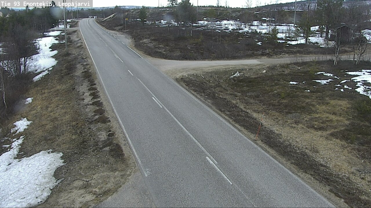 Weather Camera Image Väg 93 Enontekis, Leppäjärvi, Enontekiö, Lappi