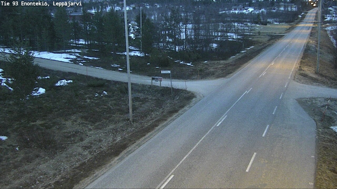 Weather Camera Image Road 93 Enontekiö, Leppäjärvi, Enontekiö, Lappi