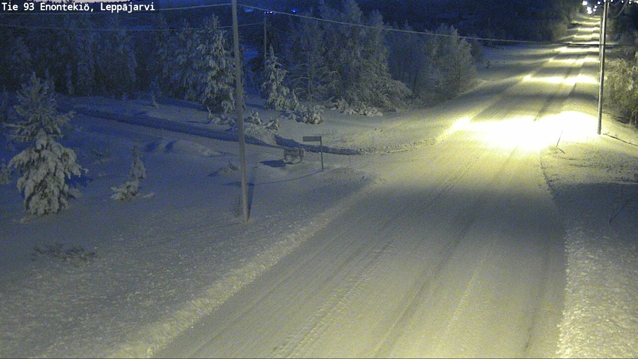 Weather Camera Image Väg 93 Enontekis, Leppäjärvi, Enontekiö, Lappi