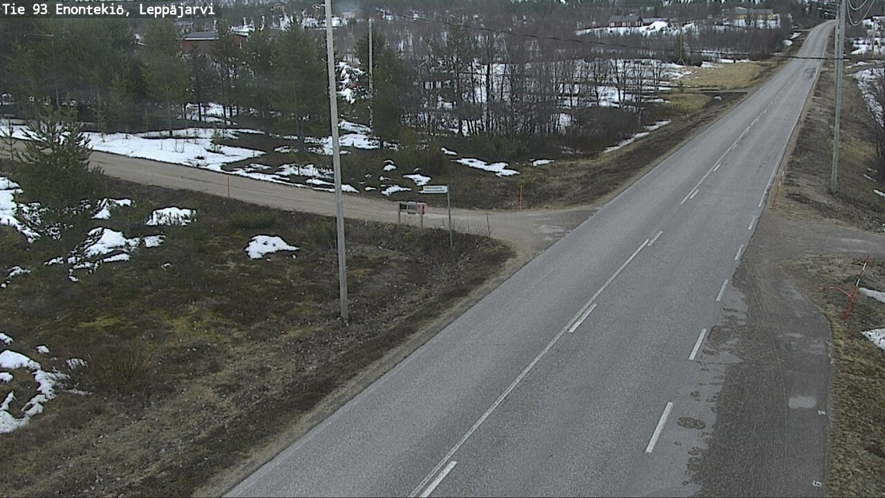 Weather Camera Image Road 93 Enontekiö, Leppäjärvi, Enontekiö, Lappi