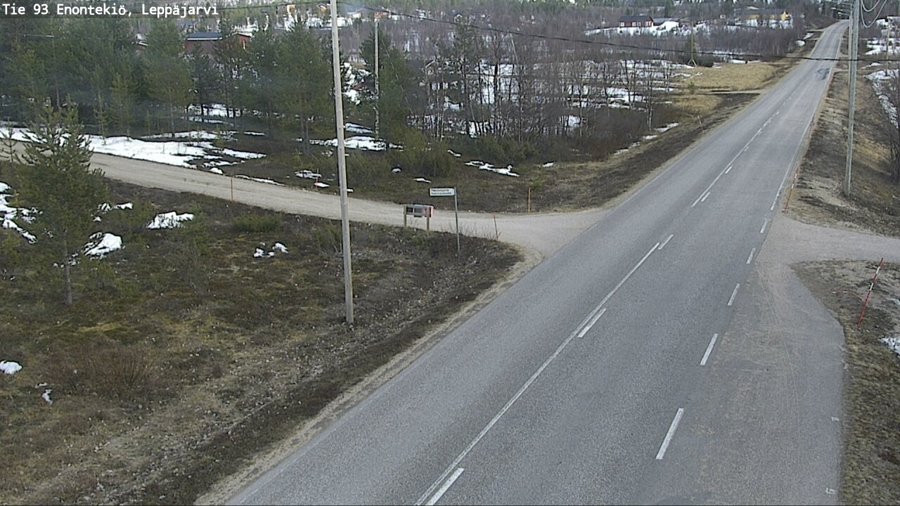 Weather Camera Image Road 93 Enontekiö, Leppäjärvi, Enontekiö, Lappi