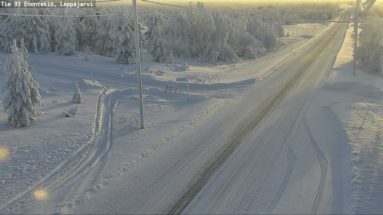 Weather Camera Image Road 93 Enontekiö, Leppäjärvi, Enontekiö, Lappi