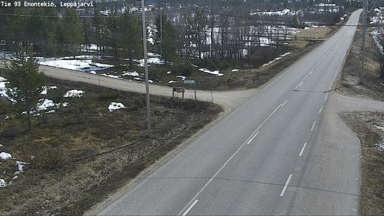 Weather Camera Image Road 93 Enontekiö, Leppäjärvi, Enontekiö, Lappi