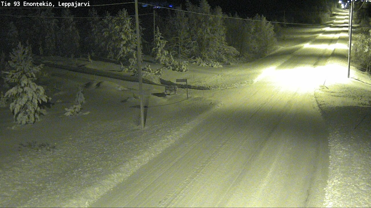 Weather Camera Image Väg 93 Enontekis, Leppäjärvi, Enontekiö, Lappi
