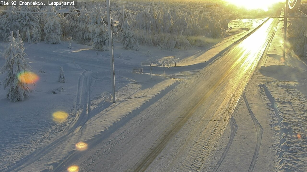 Weather Camera Image Road 93 Enontekiö, Leppäjärvi, Enontekiö, Lappi