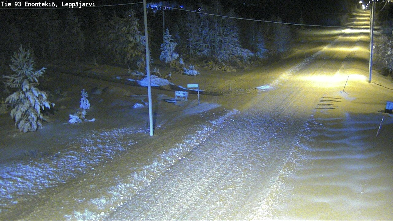 Weather Camera Image Väg 93 Enontekis, Leppäjärvi, Enontekiö, Lappi