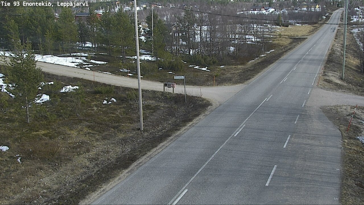 Weather Camera Image Road 93 Enontekiö, Leppäjärvi, Enontekiö, Lappi